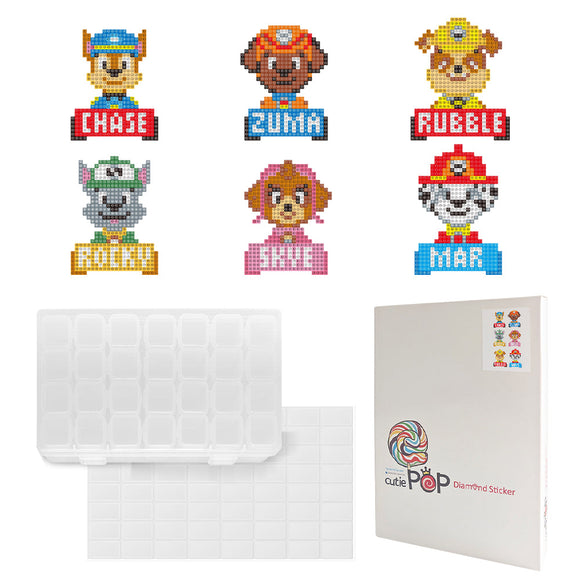 Diamond Painting DIY Sticker - Cartoon - Paw Patrol T009 with 28-Slot Box
