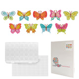 Diamond Painting Stickers- Insect Series - Butterfly T018 with 28-Slot Box
