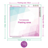 Diamond Painting DIY Kit,Full Drill, 30x30cm - Dog