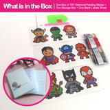 Diamond Painting DIY Sticker - Cartoon - Heroes T002 with 28-Slot Box