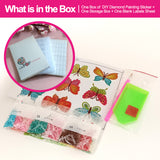 Diamond Painting Stickers- Insect Series - Butterfly T018 with 28-Slot Box