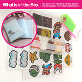 Diamond Painting DIY Sticker - Cartoon - Super Mario T028 with 28-Slot Box