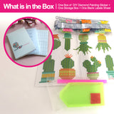 Diamond Painting Stickers-Cactus - Cactus T021 with 28-Slot Box
