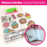 Diamond Painting Stickers- Cute desserts Series - Sweet Treats LD135 with 28-Slot Box
