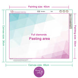 Diamond Painting DIY Kit,Full Drill, 40x30cm-Little Girl Water the Garden