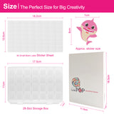 Diamond Painting Stickers-Animal Series - The Shark Family T033 with 28-Slot Box
