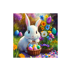 Easy Craft Diamond Painting DIY Kit, 30x30cm- Easter Bunny