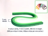 Series Quilling Paper Strips - 9 Packs, Available for Individual Sale! 7 mm in width, 390mm in length