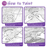 Easy Craft Paint by Number DIY Kit, 50x40cm- Starfish, Seashells, Beach (New Tube)