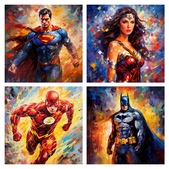 Easy Craft Diamond Painting DIY Kit, 30x30cm- Super Hero (New Tool Kit)