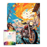 Easy Craft Paint by Number DIY Kit, 50x40cm- Passionate Motorbike