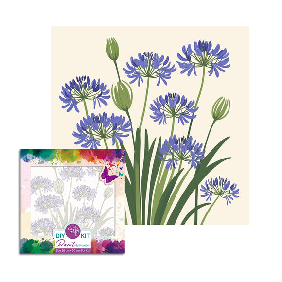 Easy Craft Paint by Number DIY Kit, 20x20 Flowers