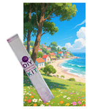 Diamond Painting DIY Kit,Full Drill, 50x30cm- Beautiful Coast Town