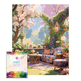 Easy Craft Paint by Number DIY Kit, 50x40cm- Beautiful Greenhouse