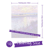Easy Craft Paint by Number DIY Kit, 50x40cm- Beautiful Purple Lake