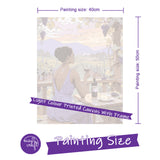 Easy Craft Paint by Number DIY Kit, 50x40cm- Beauty and Wine