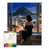 Easy Craft Paint by Number DIY Kit, 50x40cm- Beauty and Wine