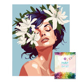 Easy Craft Paint by Number DIY Kit, 50x40cm- Beauty with Flowers