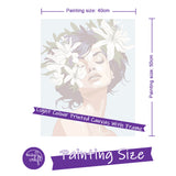 Easy Craft Paint by Number DIY Kit, 50x40cm- Beauty with Flowers