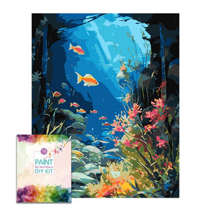 Easy Craft Paint by Number DIY Kit, 50x40cm- Peace under the Sea