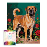 Easy Craft Paint by Number DIY Kit, 50x40cm- Dog Series 02