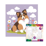 Easy Craft Paint by Number Kids DIY Kit, 20x20cm - Dogs