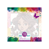 Easy Craft Paint by Number Kids DIY Kit, 20x20cm - Princess in Flowers