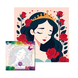 Easy Craft Paint by Number Kids DIY Kit, 20x20cm - Princess in Flowers