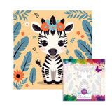 Easy Craft Paint by Number Kids DIY Kit, 20x20cm - Wild Animals