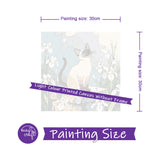 Easy Craft Paint by Number DIY Kit, 30x30cm- Cat and Flowers
