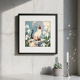 Easy Craft Paint by Number DIY Kit, 30x30cm- Cat and Flowers