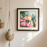 Easy Craft Paint by Number DIY Kit, 30x30cm- Cat and Flowers