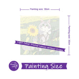 Easy Craft Paint by Number DIY Kit, 30x30cm- Cat and Flowers