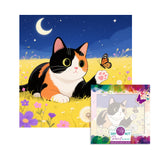 Easy Craft Paint by Number DIY Kit, 20x20 Cute Cats with Flowers