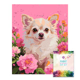 Easy Craft Paint by Number DIY Kit, 50x40cm- Dog Series 03