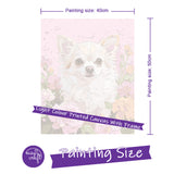 Easy Craft Paint by Number DIY Kit, 50x40cm- Dog Series 03