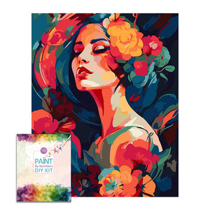 Easy Craft Paint by Number DIY Kit, 50x40cm- Beauty in Flower