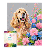 Easy Craft Paint by Number DIY Kit, 50x40cm- Dog Series 01