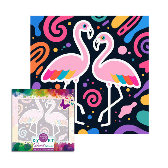Easy Craft Paint by Number DIY Kit, 20x20cm- Cute Birds