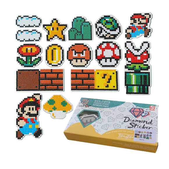 Diamond Painting Refrigerator Magnet - Super Mario