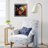 Easy Craft Diamond Painting DIY Kit, 40x40cm- Pocket Watch and Flowers (New Tool Kit)