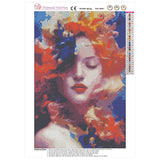 Easy Craft Diamond Painting DIY Kit, 45x30cm- Beauty with Colorful Hair (New Tool Kit)