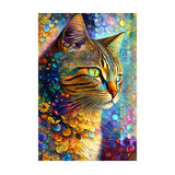 Easy Craft Diamond Painting DIY Kit, 45x30cm- Colorful Bling Cat