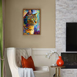 Easy Craft Diamond Painting DIY Kit, 45x30cm- Colorful Bling Cat