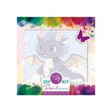 Easy Craft Paint by Number DIY Kit, 20x20cm- Cute Baby Dragon
