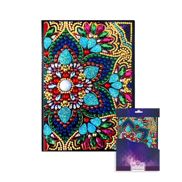 Easy Craft 5D Special Shape Rhinestone Notebook - Mandalas 02