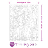 Easy Craft Paint by Number DIY Kit, 50x40cm- Colorful Musicians Cello Player in Wood