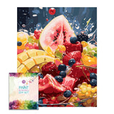 Box damage sale, limited quantity -- Easy Craft Paint by Number DIY Kit, 50x40cm- Fruit Carnival