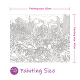 Box damage sale, limited quantity -- Easy Craft Paint by Number DIY Kit, 50x40cm- In the desert
