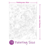 Easy Craft Paint by Number DIY Kit, 50x40cm- Little Girl in Fairy Forest 151